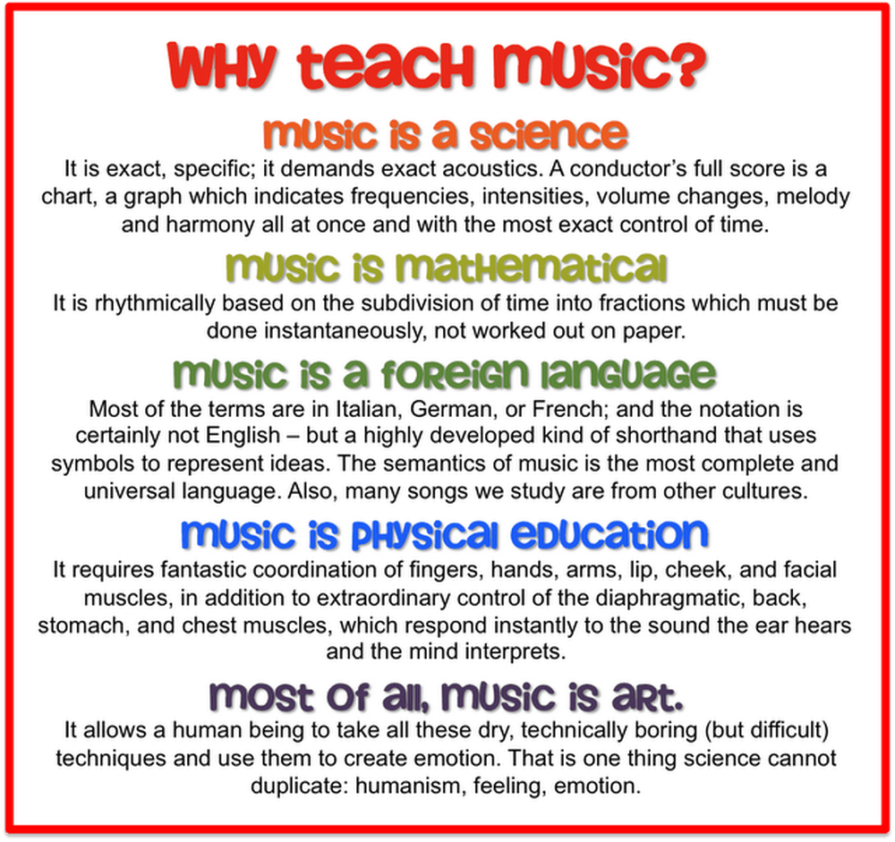 Why teach music